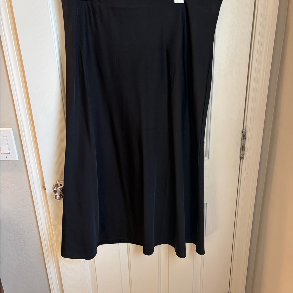 Old Navy Black A-Line Midi Skirt